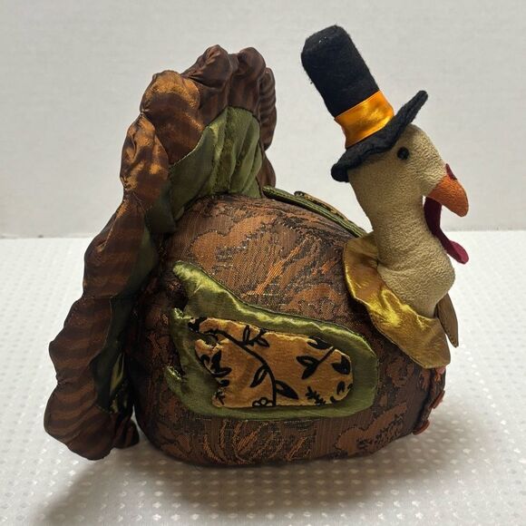 Thanksgiving Weighted Pilgrim Tom Turkey Fall Table Centerpiece - Picture 3 of 8